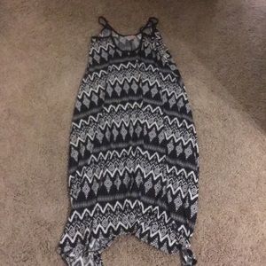 Black and White Tribal Maxi Dress